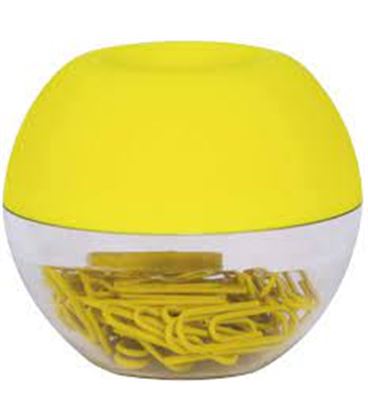 Porta clips fluor collection amarillo +clips apli 18428 - 18428