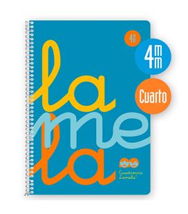 Cuaderno 4º 4mm 80h 90g tapa plastic azul fluor lamela 7ctp004b - 7CTP004B