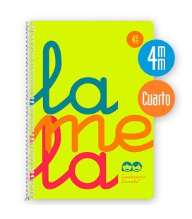 Cuaderno 4º 4mm 80h 90g tapa plastic amarillo fluor lamela 7ctp004a - 7CTP004A