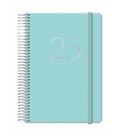 Agenda 12,5x18 2022 dia pagina espiral gloss verde dohe 12573