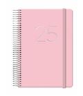 Agenda 12,5x18 2025 dia pagina espiral gloss rosa dohe 12571 - 12571