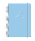 Agenda 12,5x18 2025 dia pagina espiral gloss azul dohe 12572 - 12572