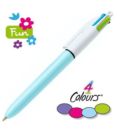 Boligrafo boli retractil 4 colours fun azul bic 982870 458253 - 982870