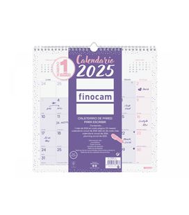 Calendario pared 2025 30x30 chic morado finocam 787002725