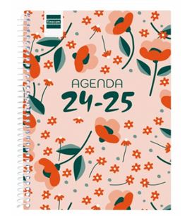 Agenda escolar 24/25 1/4 semana vista cool floral finocam 645040625 - 645040625