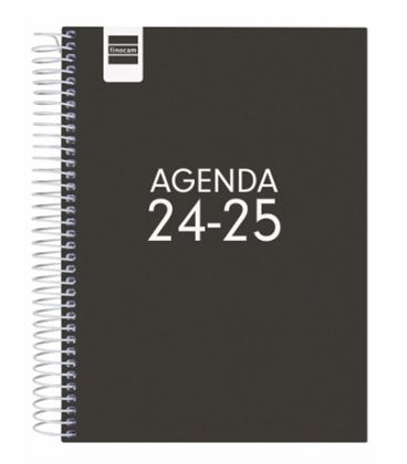 Agenda escolar 24/25 1/4 dia pagina cool negro finocam 6450603 - 645060325