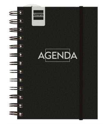 Agenda escolar 24/25 1/8 dia pagina mini-i negro finocam 530203925 - 530203925