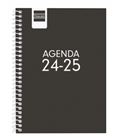 Agenda escolar 24/25 1/8 semana vista cool negro finocam 645000325