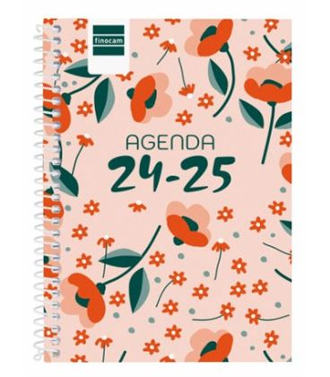 Agenda escolar 24/25 1/8 semana vista cool floral finocam 645000625 - 645000625