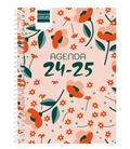 Agenda escolar 24/25 1/8 semana vista cool floral finocam 645000625