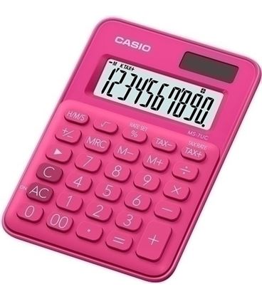 Calculadora sobremesa rosa 10 dig ms-7uc-rd casio 70019 - MS-7UC-RD