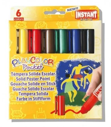 Tempera solida pocket 6und 5grs playcolor 10511 - 10511