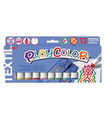 Tempera solida esco. 10g textil 12u. playcolor instant 10461 - 10461