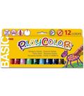 Tempera solida 12 und 10grs colores surtidos basic one playcolor 10731