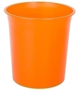 Papelera plastico cerrada 16 litros traslucido naranja ptrna 14401065 - 14401065