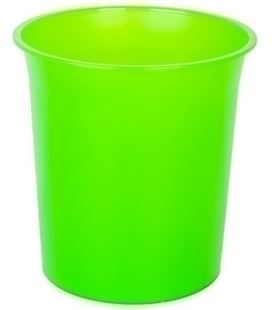 Papelera plastico cerrada 16 litros traslucido kiwi ptrki 14401313 - 14401313