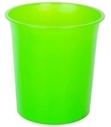 Papelera plastico cerrada 16 litros traslucido kiwi ptrki 14401313 - 14401313