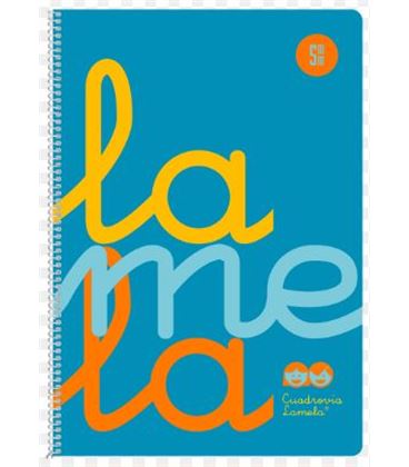 Cuaderno 4º 5mm 80h 90g tapa plastic azul fluor lamela 7ctp005b - 7CTP005B