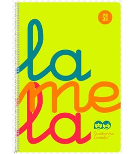 Cuaderno 4º 5mm 80h 90g tapa plastic amarillo fluor lamela 7ctp005a