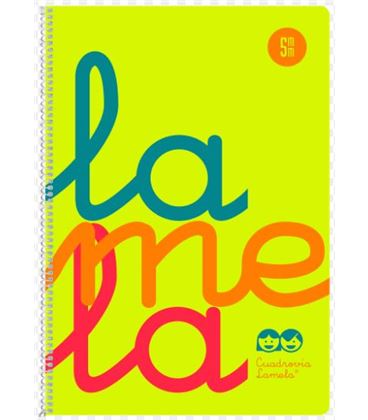 Cuaderno 4º 5mm 80h 90g tapa plastic amarillo fluor lamela 7ctp005a - 7CTP005A