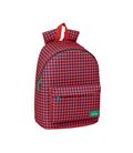 Mochila grande ordenador "pata de gallo coral" safta 103808