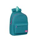 Mochila grande ordenador "pata de gallo verde" safta 103812