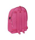 Mochila doble portatil 15,6"+usb munich basicos "fucsia" safta 642407820 - 642407820-1