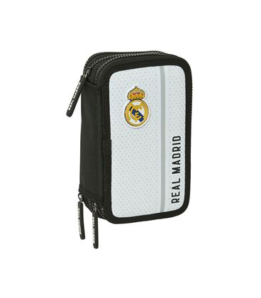 Estuche con pinturas y rotuladores triple 36ps real madrid 1ª equip. 24/25 safta 412454857 - 412454857