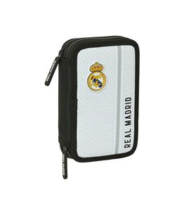 Estuche con pinturas y rotuladores doble pequeño 28pcs real madrid 1ª equip. 24/25 safta 412454854 - 412454854