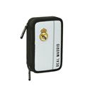 Estuche con pinturas y rotuladores doble pequeño 28pcs real madrid 1ª equip. 24/25 safta 412454854 - 412454854