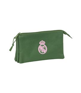 Estuche vacío triple real madrid chica caqui safta 842466744 - 842466744