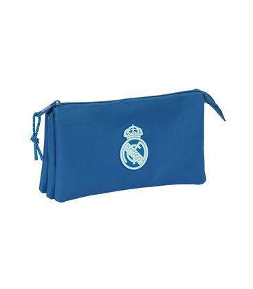 Estuche vacío triple real madrid azul safta 842468744 - 842468744