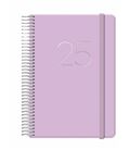 Agenda 12,5x18 2025 dia pagina espiral gloss morado dohe 12574 - 12574