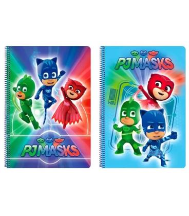 Cuaderno espiral fº 80h tapa dura cuadricula 4x4 pjmasks safta 511711066 - 511711066