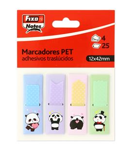 Nota adhesiva posit marcapagina pandas pastel 4 colores fixo 65001099