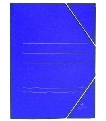 Carpeta goma solapa fº carton azul 10404078 - 10404078