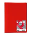 Carpeta 20 fundas fº roja translucida poliplas grafoplas 01451251