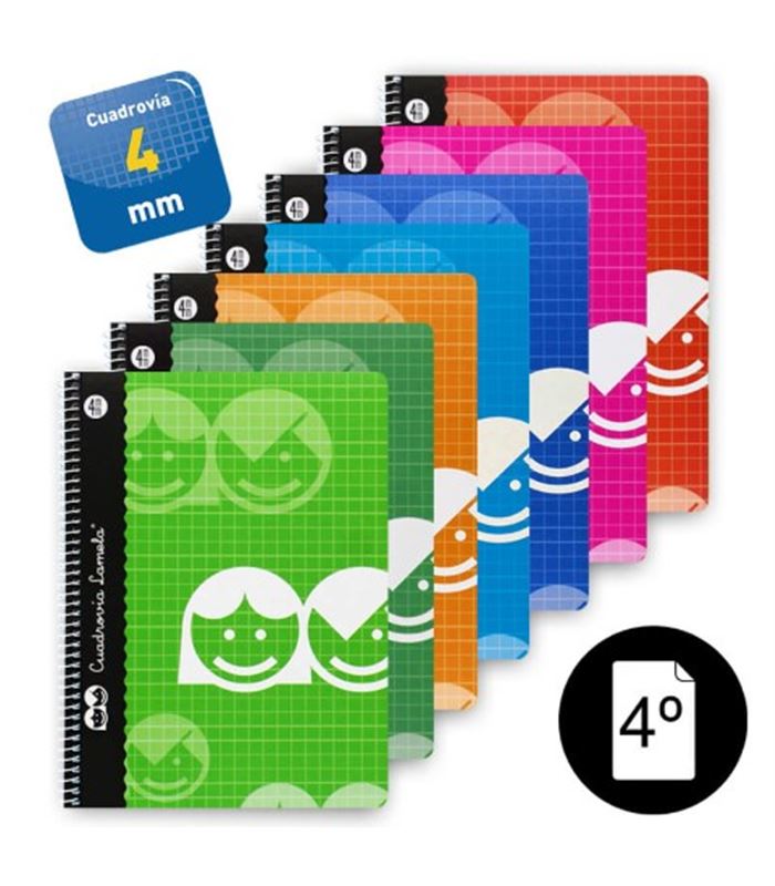 Cuaderno Lamela Verde A4 5 Unidades 4mm - Comprar online en