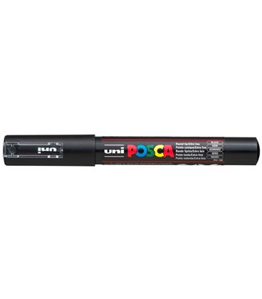 Rotulador permanente 1mm negro pc-1m posca uni 654057 - PC1M NEGRO