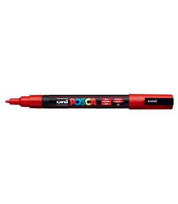 Rotulador permanente 1,5mm rojo "15" pc-3m posca uni 915790 - 156596000_2