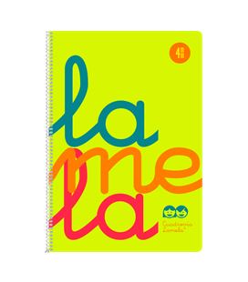 Cuaderno fº 4mm 80h 90g tapa plastic amarillo fluor lamela 7ftp004a