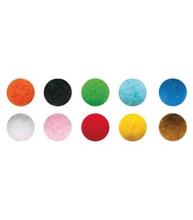 Pompones colores surtidos 5cm pack 52uds grafoplas 3049 - 112097